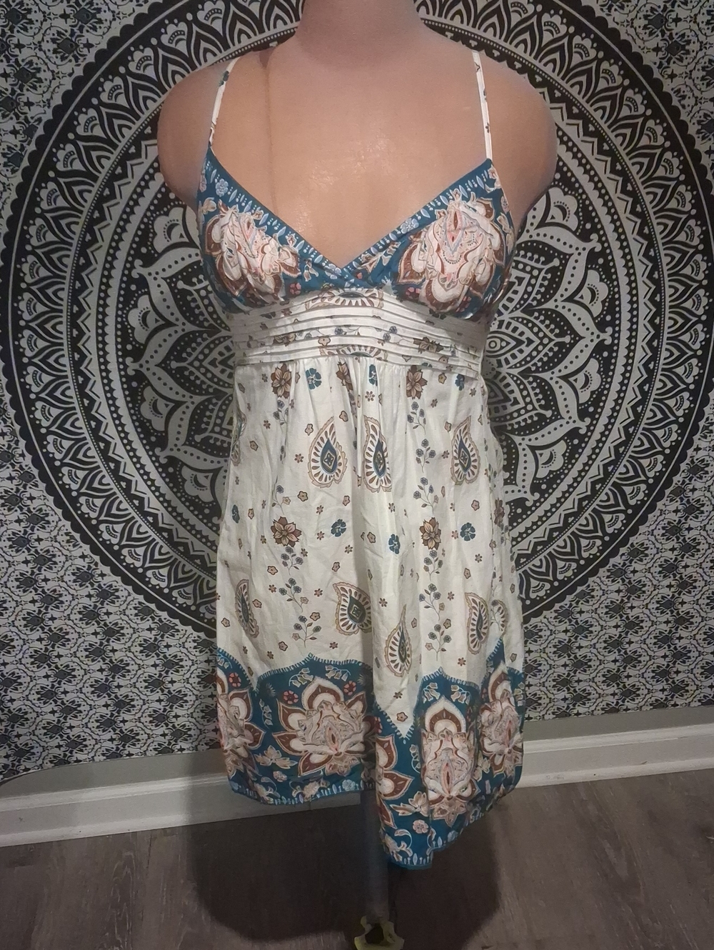 Body Central Cream Lace Camisole with Pink Accent